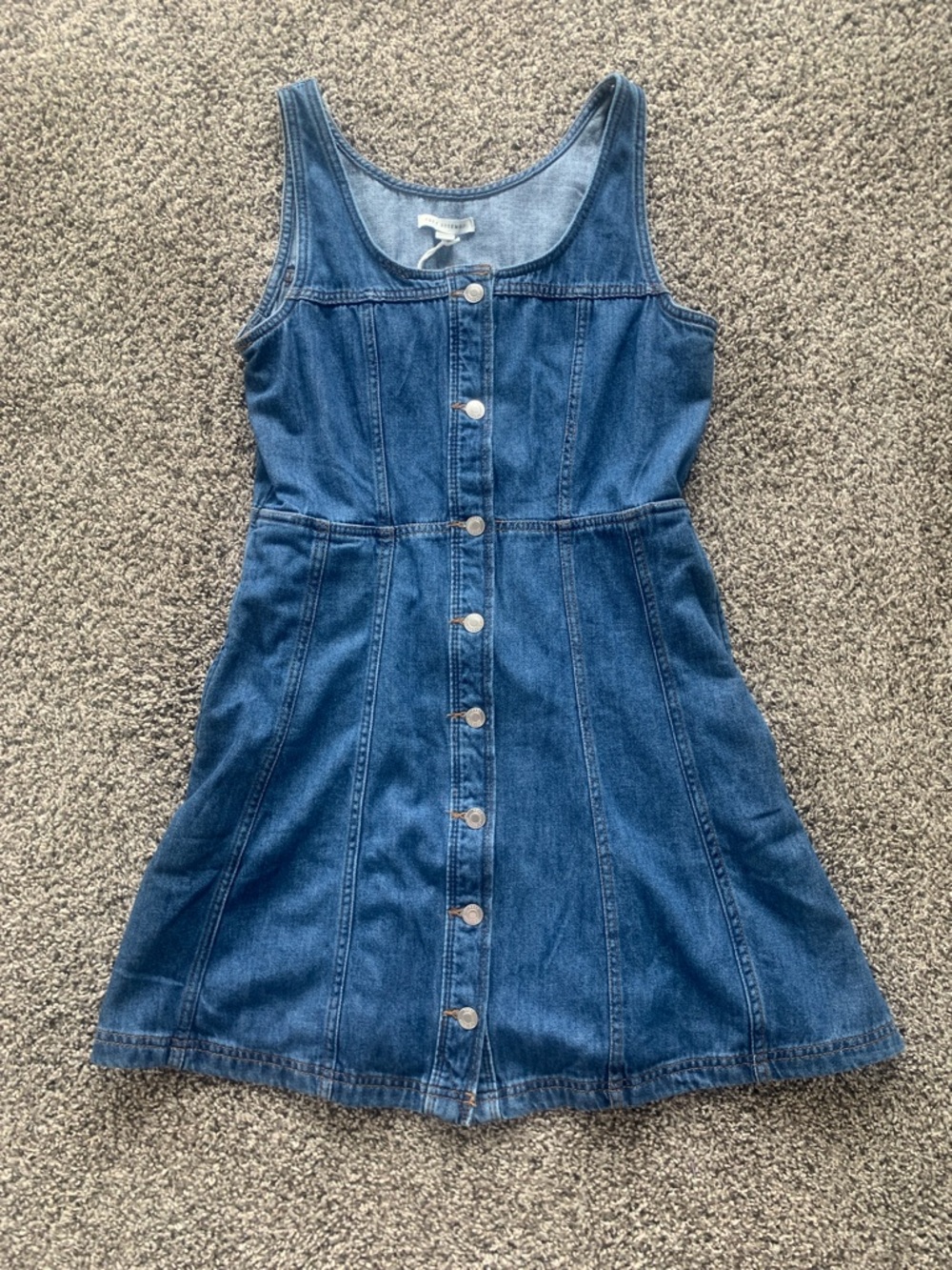 Free Assembly Denim Button-Front Dress